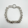 Unusual Byzantine Multi Hoop Links T-Bar Bracelet in Sterling Silver 14g *