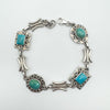 Sterling Silver Turquoise Bracelet 925 Heavy 19g