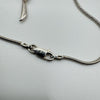 Garnet Pendant & 16” Snake Chain in Sterling Silver 925 *