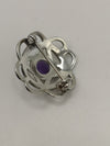 Small Vintage Amethyst Celtic Knot Design Brooch Sterling Silver 925