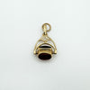 Vintage 9ct Gold Fob Pendant with Onyx - Bloodstone & Carnelian