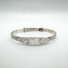 Engraved Vintage Baby Bangle in Sterling Silver 925 Adjustable ( Birm 1979 )