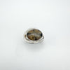 Modernist Cabochon Agate Ring in Sterling Silver 925 Size P - Q