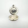 Large Chunky Round Engraved Locket / Pill Box in Sterling Silver 925 Heavy 25g