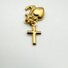 Vintage 9ct Gold Faith Hope Charity Charm / Pendant