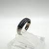 Sapphire Wedding Eternity Stacking Band Ring in Sterling Silver 925 Size N - O