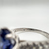 1.5ct Blue Sapphire CZ Engagement Ring Size M - N Sterling Silver 925