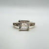 1.5ct Cushion Cut CZ Solitaire in Sterling Silver 925 Ring Size L - M 