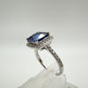 NEW 2ct Blue Sapphire CZ Engagement Ring Sterling Silver Size M - N