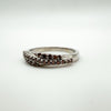 9ct White Gold Chocolate Orange Brown Diamond Eternity Stacking Wedding Ring N O