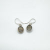 Vintage Moonstone Drop Shepherds Hook Earrings in Sterling Silver 925