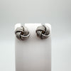 Chunky Lovers Knot Stud Earrings in Sterling Silver 925 *