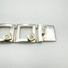 Unusual Vintage Chunky Square Links Bracelet in Sterling Silver 925 Heavy 34g