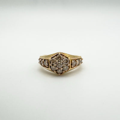 Vermeil 1ct Diamond Band Ring in Sterling Silver 925 Size N Engagement Wedding