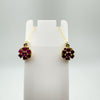 Vintage 10ct Gold Natural Ruby 0.70ct Leverback Earrings Dangle / Drop