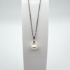 Diamond & Pearl Pendant with 18” Necklace in Sterling Silver *