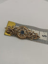 Vintage 9ct Gold Sapphire & Pearl Seed Brooch