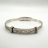 Engraved Vintage Baby Bangle in Sterling Silver 925 Adjustable ( Birm 1979 )