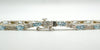 Aquamarine & Diamond Tennis Bracelet 8” in Sterling Silver 925