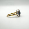 Antique 18ct Gold  1.80ct Trilogy Sapphire & Rose Cut Diamond Ring Size R - S