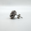 Chunky Lovers Knot Stud Earrings in Sterling Silver 925 *