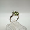 Green Peridot & White Topaz Sterling Silver Ring Size R - S by TGGC August