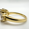 9ct Gold 2ct CZ Trilogy Ring Size N - O