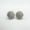 1ct CZ Cluster Stud Earrings in Sterling Silver 925