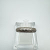 CZ Pave Set Half Hoop Ring in Sterling Silver 925 Size L - M