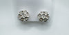 NEW Diamond Illusion Set Flower Stud Earrings in Sterling Silver 925