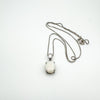 White Fire Opal Pendant & 18” Chain in Sterling Silver 925