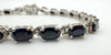 11ct Natural Blue Sapphire Sterling Silver 925 Tennis Bracelet 8" by Harry Ivens