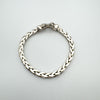 Unusual Chunky Braided Box Link Chain Bracelet in Sterling Silver 925 Heavy 28g