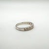 0.35ct CZ Half Hoop Band in Sterling Silver 925 Size O - P