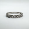 950 Platinum 1ct Diamond 3/4 Hoop Eternity Band / Ring Size O - P