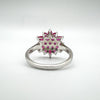 1.25ct Natural Ruby Cluster Ring in Sterling Silver 925 Size U - V by Gemporia