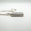 Vintage Small Rectangular Locket Engraved in Sterling Silver 925 Birm 1979