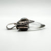 Unusual Rock Crystal “Tooth” Pendant in Sterling Silver 925 Heavy 6g