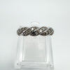 0.25ct Diamond Eternity Twisted Rope Ring in Sterling Silver 925 Size O - P