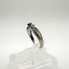 Black CZ & Diamond Ring in Sterling Silver 925 Size P - Q