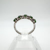 Diamond & Chrome Diopside Ring in Sterling Silver 925 Size P - Q