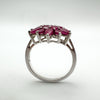 1.25ct Natural Ruby Cluster Ring in Sterling Silver 925 Size U - V by Gemporia