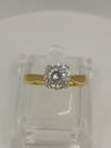 1.5ct CZ Solitaire Engagement Ring Sterling Silver 925 Size S - T Gold Plated