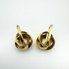 Vintage Chunky 14ct Gold Lovers Knot Leverback Earrings Heavy 4.5g