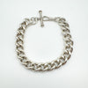 Vintage Chunky Curb Links Bracelet & T-Bar in Sterling Silver 925 - 55g Unisex