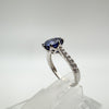 1.5ct Blue Sapphire CZ Engagement Ring Size M - N Sterling Silver 925