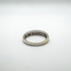 Half Hoop Diamond Band / Ring in Sterling Silver 925 Size P - Q