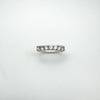 0.35ct CZ Half Hoop Band Ring in Sterling Silver Eternity Wedding Stacking Q - R