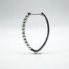 10ct White Gold Large Diamond Hoops 