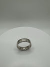 9ct White Gold Mens / Gents Wedding Band Ring Size R - S Heavy 9g (Re-Plated)